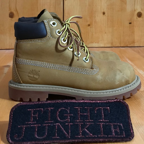 Timberland PREMIUM WATERPROOF Kids Toddler 10M Leather Boots Wheat - Picture 4 of 11